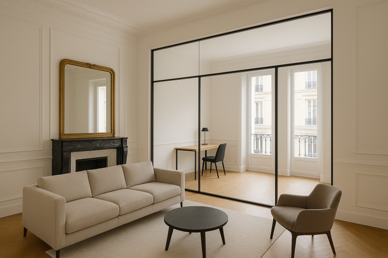 Réaliser cloisons vitrées minimalistes pour aménagements contemporains à Paris
