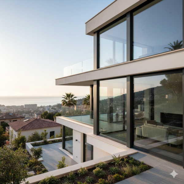 Installation de fenêtres aluminium haut de gamme à Cannes pour villas contemporaines