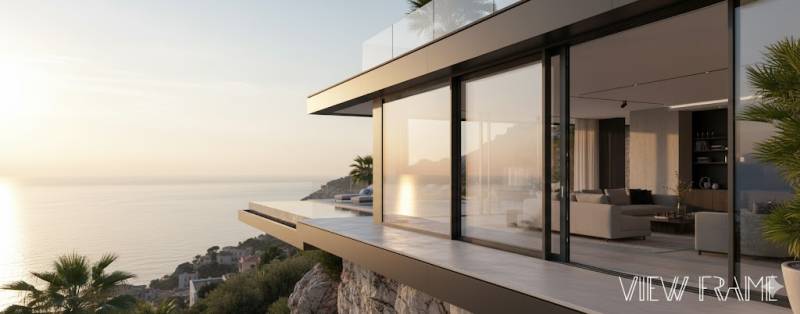 Fourniture et pose de menuiseries aluminium minimalistes de luxe pour Résidences Prestigieuses à Monaco