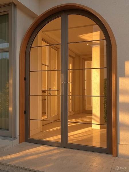 Installation de portes cintrées pivotantes XXL pour résidences haut de gamme à Cannes et Alpes-Maritimes